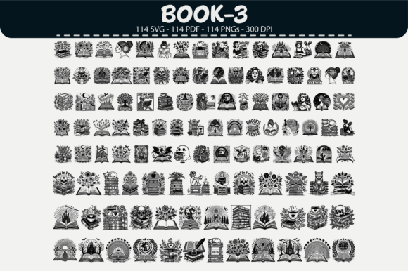 Book Clipart Bundle – 114 Designs
