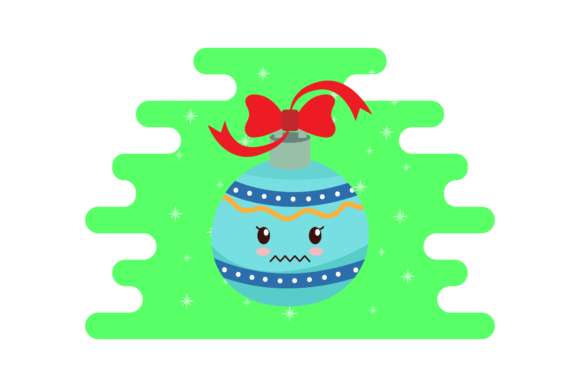 Christmas Ball Decorative Kawaii Graphics