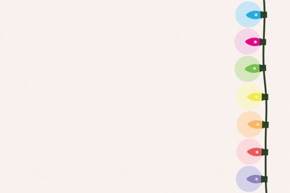 Colorful Christmas String Lights Vertica Graphics
