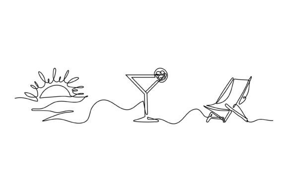 Continuous Line Design of Sun: Graphics and Illustrations for Creative Projects