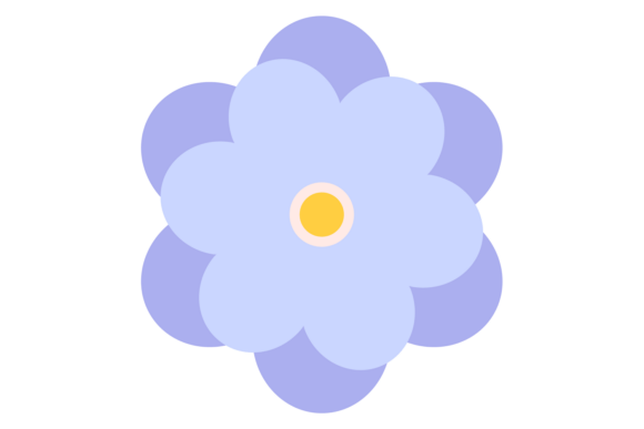 Cute Flower Icon. Decorative Summer Blos