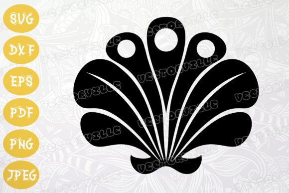 Decorative Seashell SVG for Beach Crafts