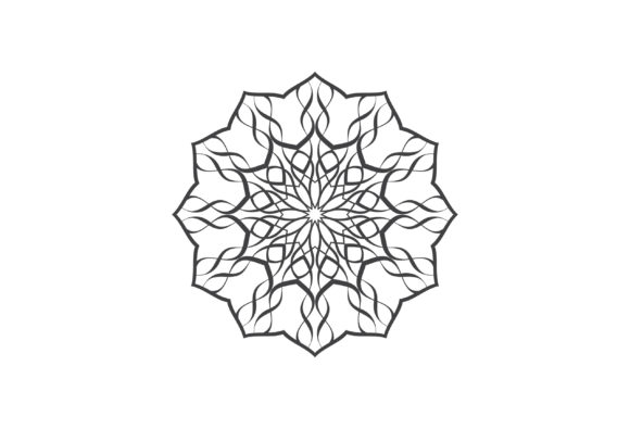 Doodle Mandala Round Decorative Oriental Graphics