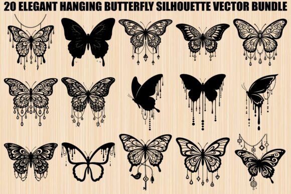 Elegant Butterfly SVG Bundle: Graphics for Creative Design