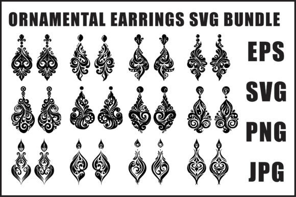 Elegant Earrings SVG Collection