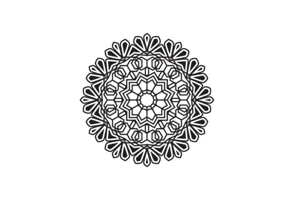 Flower Mandala Decorative Vector ICON