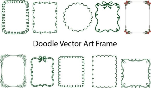 Hand-Drawn Doodle Vector Art Frames EPS