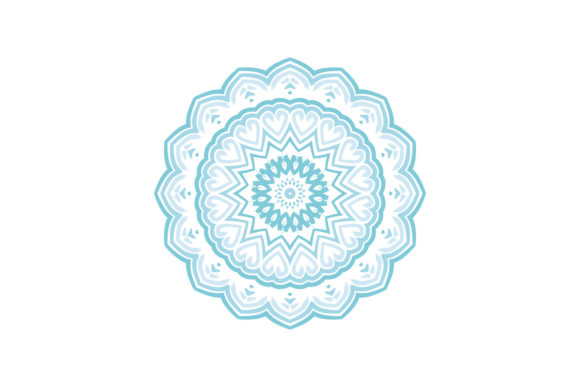 Mandala Decorative Blue Color Arabic Graphics