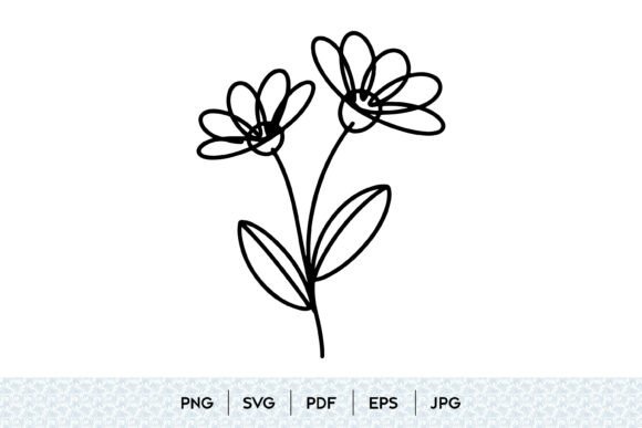 Minimal Daisy Flower SVG: Graphics and Illustrations for Modern Design