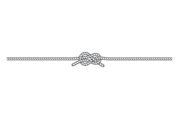 Nautical Rope Loop Horizontal Border Dec