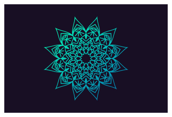 Printable Flower Mandala Decorative Logo Graphics