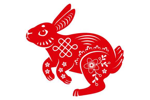 Rabbit Red Silhouette: Graphics & Illustrations