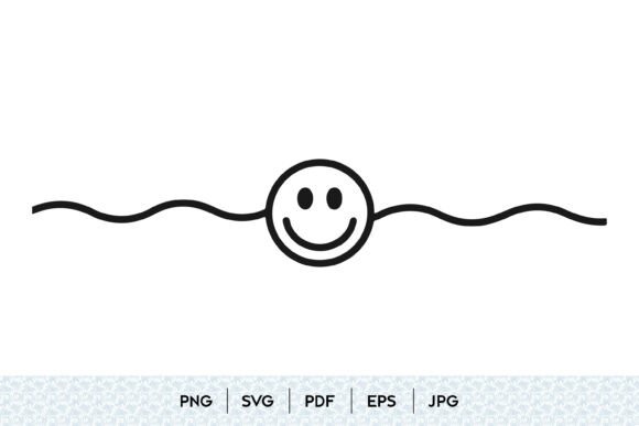 Smiley Face Line Border SVG: Graphics for Handmade Creations