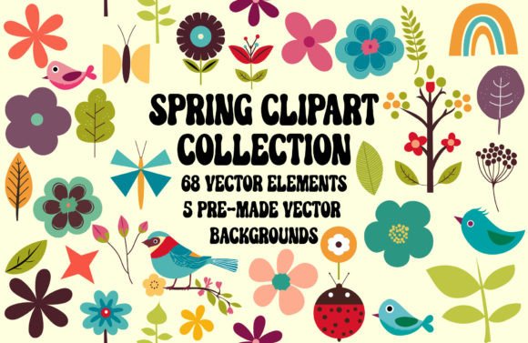 Spring Background Clipart Collection SVG