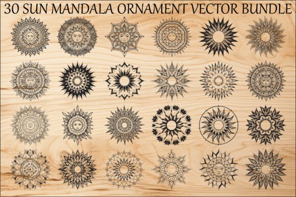 Sun Mandala SVG Bundle: Graphics for Creative Projects