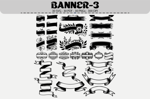 Vintage Banner Clipart – 30 Designs