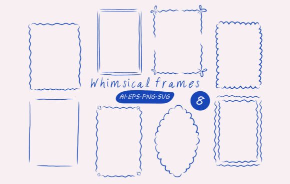 Whimsical Frames Clipart Set: Graphics with a Playful Edge